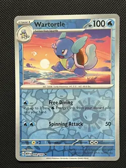 Pokemon ENGLISH - 151 - Wartortle - 008/165 - Reverse Holo - M/NM - Image 2
