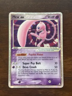 Pokemon Mew ex Holon Phantoms 100/110 Holo Ultra Rare English TCG 90HP 2006 - Image 2
