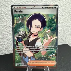 Perrin 209/167 Ultra Rare Twilight Masquerade Full Art Trainer Pokemon Mint - Image 2