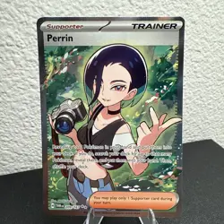 Perrin 209/167 Ultra Rare Twilight Masquerade Full Art Trainer Pokemon Mint - Image 3