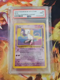 2000 Pokemon TCG - Mew #8 Black Star Promo - Pokemon League - Mint PSA 9 - Image 1