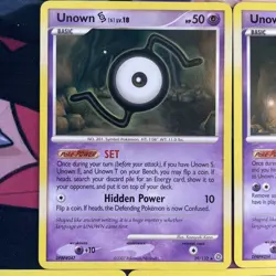 Pokemon Cards Unown Card Lot (5) - Secret Wonders LP - Image 2