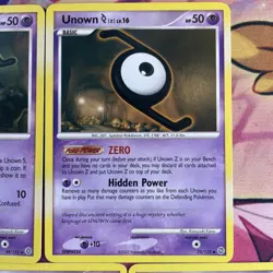 Pokemon Cards Unown Card Lot (5) - Secret Wonders LP - Image 3