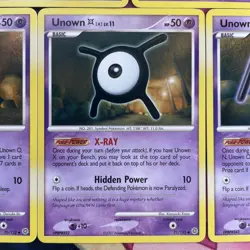 Pokemon Cards Unown Card Lot (5) - Secret Wonders LP - Image 5