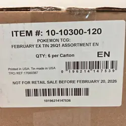 Pokemon TCG Mega Charizard Tin Sealed Case - Image 1
