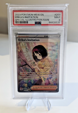 Pokemon Erika's Invitation 203/165 Special Illustration Rare 2023 PSA Graded 9 - Image 1