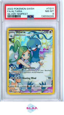 FA/ALTARIA SILVER TEMPEST POKEMON SWORD & SHIELD SILVER TEMPEST 2022 TG11 PSA 8 - Image 1