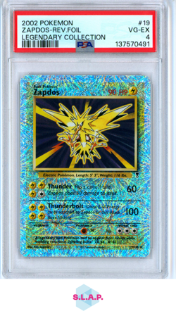 ZAPDOS-REV.FOIL LEGENDARY COLLECTION POKEMON LEGENDARY COLLECTION 2002 19 PSA 4 - Image 1