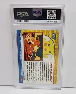 1999 Topps Pokemon Movie Edition C'mon We Need Help #53 Pikachu's Vacation PSA 8 - Image 3