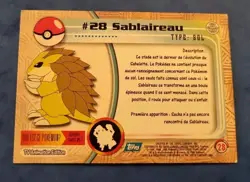 POKEMON Carte TOPPS N° 28 SABLAIREAU - Image 2
