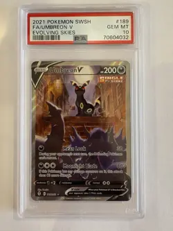 Pokemon Umbreon V PSA 10 Evolving Skies-Open To Offers - Image 1