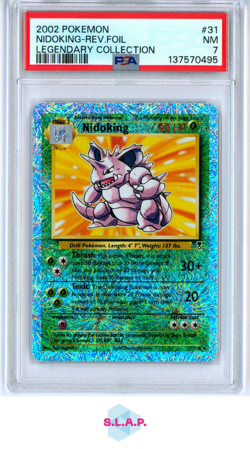 NIDOKING-REV.FOIL LEGENDARY COLL POKEMON LEGENDARY COLL 2002 31 PSA 7 - Image 1