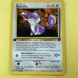 Rattata 66/82 Team Rocket 1st Edition WOTC Vintage Pokemon - Image 1