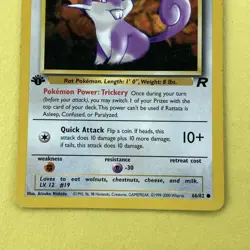 Rattata 66/82 Team Rocket 1st Edition WOTC Vintage Pokemon - Image 2