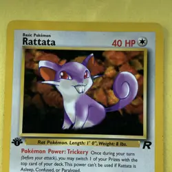 Rattata 66/82 Team Rocket 1st Edition WOTC Vintage Pokemon - Image 3