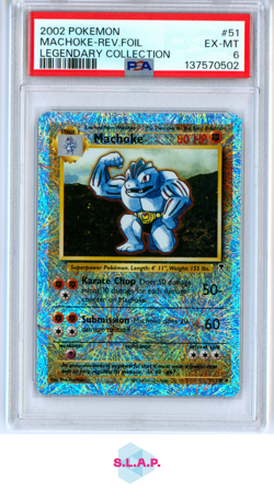 MACHOKE-REV.FOIL LEGENDARY COLLECTION POKEMON LEGENDARY COLLECTION 2002 51 PSA 6 - Image 1