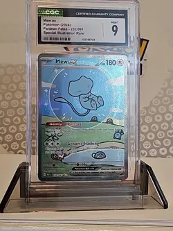 Pokemon TCG Mew ex 232/091 SIR Bubble Mew 2024 Paldean Fates CGC Mint 9 - Image 1