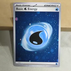 Pokemon Basic Water Energy Cosmos Holo with SWIRL SVE 003 151 - Image 4