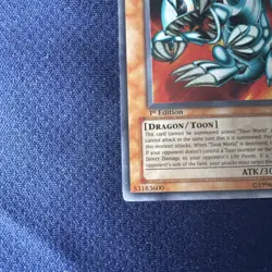 Blue-Eyes Toon Dragon MRL-000 Magic Ruler 1st Edition - Image 3