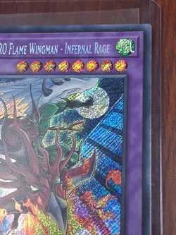 Yugioh Elemental HERO Flame Wingman - Infernal Rage BLMR-EN012 Secret 1st Ed LP - Image 5