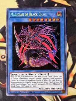 Yugioh: Magician Of Black Chaos MAX - TN19-EN002 Secret Rare Limited Edition NM - Image 1