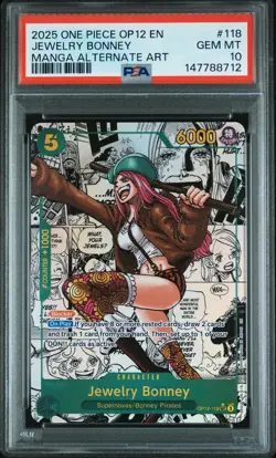 2025 ONE PIECE OP12-LEGACY OF THE MASTER #118 JEWELRY BONNEY PSA 10 - Image 1