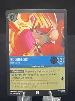 Disney Lorcana-Reign of Jafar-Roquefort - Lock Expert-#172-Cold Foil Holo-NM - Image 4