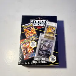 Mystery Gems Sealed Box Pokemon TCG Graded Card Booster Packs Charizard Pikachu - Image 2