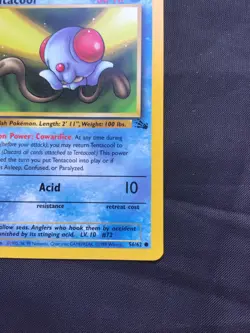 Pokemon Cards: Fossil 1st Edition Common: Tentacool 56/62 - Image 4