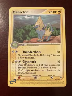 Manectric 39/109 Ruby and Sapphire Uncommon Pokemon TCG Card NM - Image 1