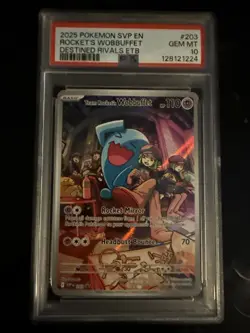 Team Rockets Wobbuffet 203 PSA 10 Gem Mint Pokemon Card - Image 1