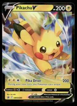 Pikachu V Promo SWSH: Sword & Shield Promo Cards SWSH285 NM - Image 1