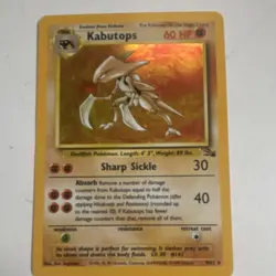 Pokemon Kabutops 9/62 Fossil Holo Rare 60 HP Stage 2 English Card - Image 1