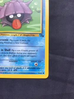 Pokemon Cards: Fossil 1st Edition Common: Shellder 54/62 - Image 4