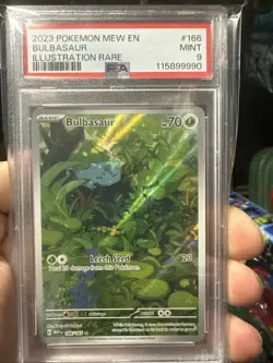 2023 POKEMON 151 ILLUSTRATION RARE #166 BULBASAUR PSA 9 - Image 2