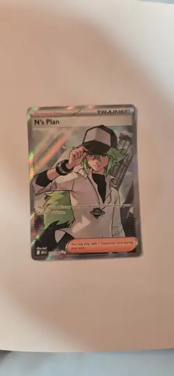 Pokemon TCG N's Plan Ultra Rare Black Bolt Full Art Card 163/086 - Image 1