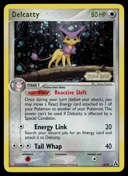 Pokemon Card - Delcatty Legend Maker 4/92 Rare Reverse Holo Stamped - Image 1