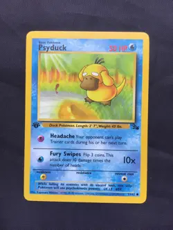 Pokemon Cards: Fossil 1st Edition Common: Psyduck 53/62 - Image 1