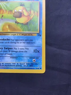 Pokemon Cards: Fossil 1st Edition Common: Psyduck 53/62 - Image 4