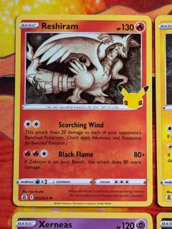 Pokemon Celebrations 4 Card Holo Lot - Reshiram / Zekrom / Yveltal / Xerneas - Image 2