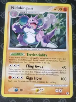 Nidoking - 29/111 - Pokemon Rising Rivals Non-Holo Card NM - Image 1