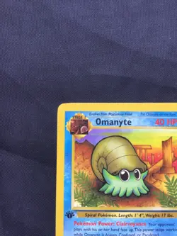 Pokemon Cards: Fossil 1st Edition Common: Omanyte 52/62 - Image 2