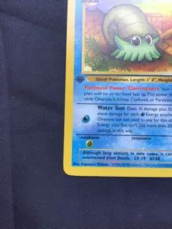 Pokemon Cards: Fossil 1st Edition Common: Omanyte 52/62 - Image 5