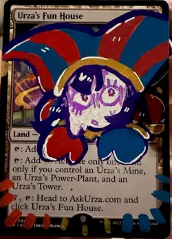 Urza's Fun House Pomni Digital Circus MTG Alter - Handpainted by ghostiite.ink - Image 1