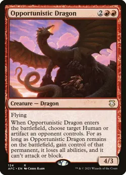 MTG Opportunistic Dragon ** Forgotten Realms Commander ** English - Image 1