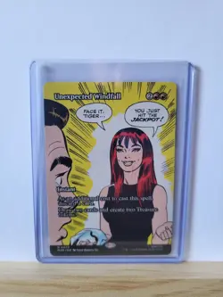MTG Unexpected Windfall 0029 Regular (Borderless) Marvel's Spider-man NM MAR - Image 1