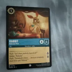 rabbit reluctant host 158/204 winnie the pooh disney lorcana tcg card stock - Image 1