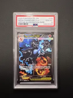 PSA 10 MEGA CHARIZARD X EX 125/094 Phantasmal Flames Pokemon Card - Image 1