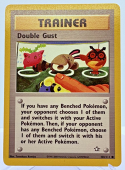 Pokemon Card Trainer Double Gust 100/111 Neo Genesis Common WOTC NEAR MINT - Image 1