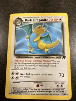 Pokemon Card TCG Dark Dragonite Rare Rocket Set - Image 2
